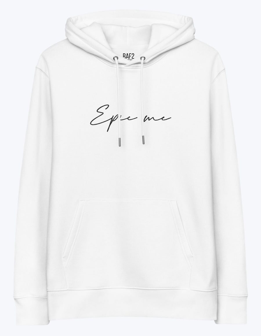 Sudadera blanca con capucha de hombre